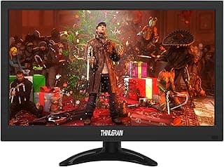 Thinlerain 13.3 inch Small PC Monitor 1366x768 Mini LED Monitor with HDMI VGA AV BNC USB Intput, for Fire Stick Computer X...